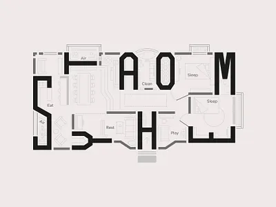 Stay Home! air architecture clean covid19 design eat icon illustration skecth sleep stayhome typography vector