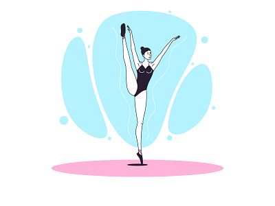 Ballet dancer 2 actress ballerina ballet ballet dancer black character dance design graceful gymnast illustration minimalist outline performance pose posture scene show vector woman