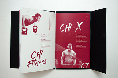 CHi Fitness Company Profile companyprofile editorial editorial layout fitness graphicdesign mnemonic monotone typography