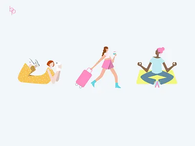 flat girls art artwork digital illustration flat flat illustration illustration vector