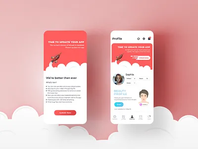 Update Now appdesign appupdate design launch new profile rocket smoke ui update version control