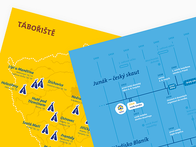 Scouts biannual report samples book city country data infographic map print scouting tent timeline typography visual