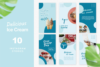 Alice - Ice Cream Stories Instagram Template agency artist beauty business creative custom project design icecream portfolio storiesinstagram