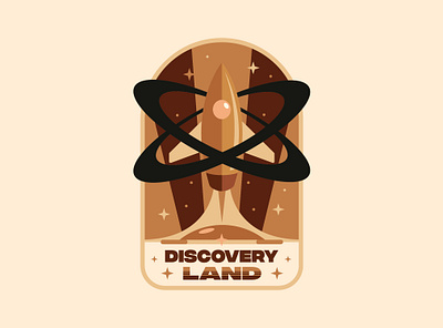 ✺ Discoveryland ✺ badge badge design design discovery disney disneyland futur graphicdesign graphisme illustration infinite logo planet rocket space stars tomorrowland vector work