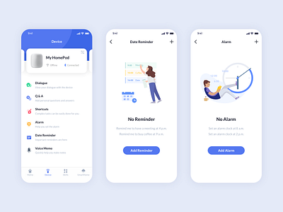 Smart home App app illustration ui