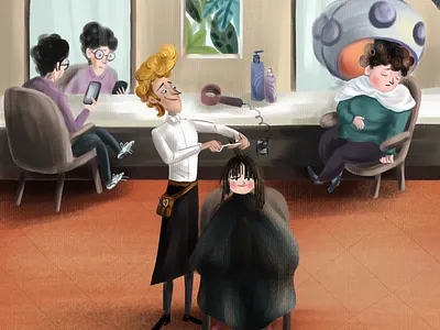 haircut illustration