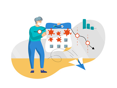 Free Coronavirus icon. Covid-19 economy slowdown. analytics business chart concept coronavirus covid covid19 data dataviz diagram economy finance flat icon infographic money quarantine result simple vector