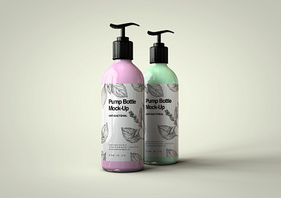 Plastic Pump Bottle Mock Up - Hand Sanitiser beauty product beauty salon bottle branding covid19 creative director design face cream grooming hand cream medical mock up mockup packaging personal hygiene presentation professional design pump bottle sanitiser shampoo