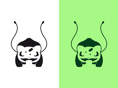 Negative space Pokémon anime bulbasaur cartoon creative design graphic graphic design illustrator logo logo design manga minimal negative space pokemon vector