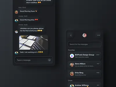 Dark Version Skeuomorph Chat App (Inspired by Skype) 2020 trends best design chat app daily ui daily ui challenge designs live chat live chat app mobile mobile ui neomorphic ui neomorphism skeumorphic mobile ui skeumorphic ui skeuomorph skeuomorphic app design skeuomorphic mobile app skeuomorphism skype user experience