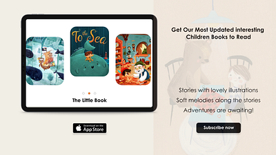 Day 3 #UI 100dayschallenge childrens book illustration landingpage uidesign