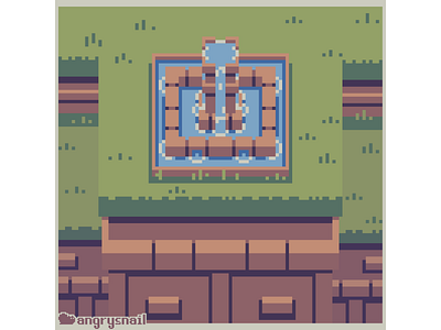 Fountain 16bit 8bit environment design game art gameart illustration pixel pixel art pixelart retro