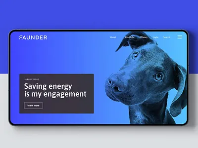 Faunder logo application blue devce dog energy faunder germany julian hrankov logo smart smart home
