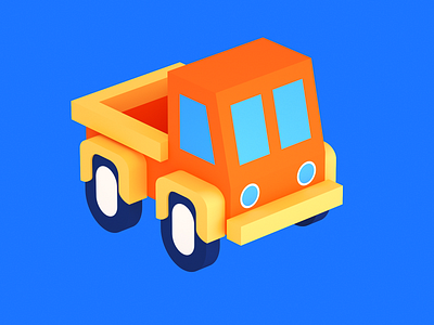 Pickup 3d c4d car cartoon cinema4d doodle gamedev indiegame isometric lowpoly octane render tolitt