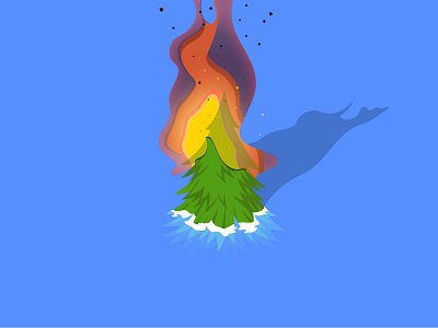 Burning Tree art burning design earth illustration tree