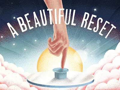 A Beautiful Reset grain hand heaven illustration lettering nevesman reset