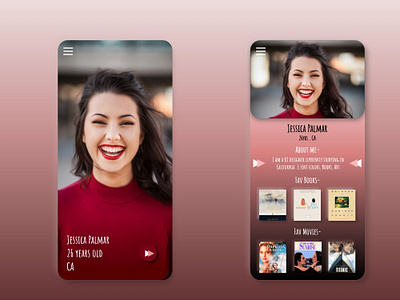 Profile Page Daily UI 006 app dailyui minimal neuomorphism typography ui