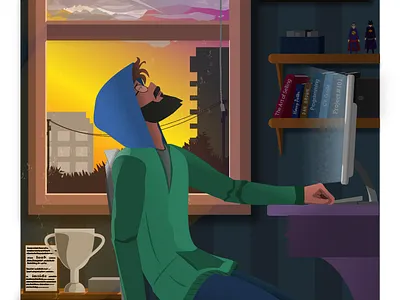 me and sunset animation character design illustration illustration art process vector