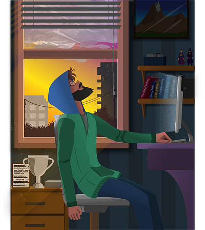 me and sunset animation character design illustration illustration art process vector