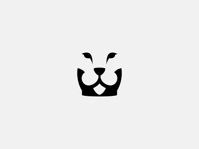 king animal black branding crown design lion king logo majestic negative space noble royal simple vector