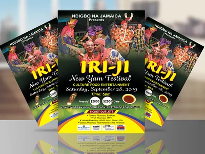 New Yam Festival Flyer adobe illustrator adobe photoshop cc branding design flyer flyer design graphic design new yam festival flyer new yam festival flyer promotional flyer sell sheet