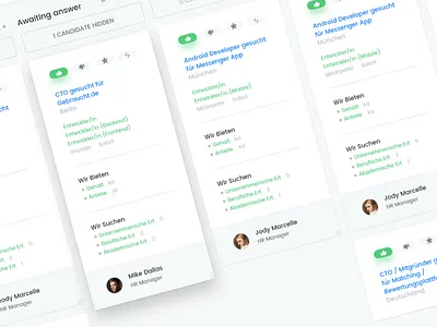TechCofounder agile b2b flat human resources kanban management minimal ui ux website