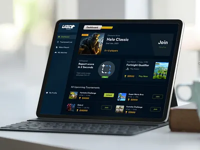Esports app dashboard for players branding dashboard dashboard ui dashboard ux dashboardapp esport esports fortnite game halo classic reports tournament user interface