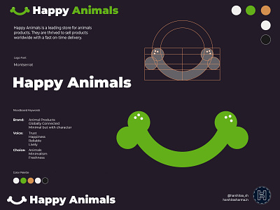 Happy Animals adobe adobe illustrator design illustration logo logo design logodesign minimal