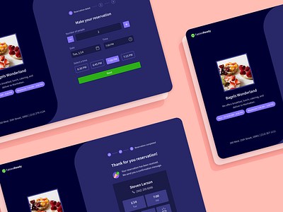 Reservation aplication reservation tablesready waitlist waitlist app web design