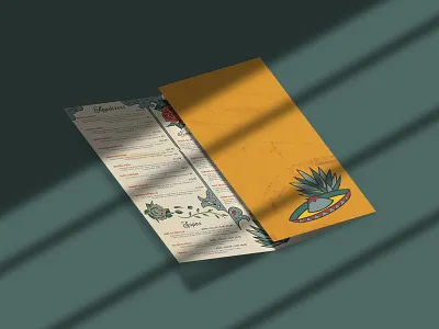 Mexican Restaurant Menu agave graphicdesign menu menu design menu mockup mexican mexican art mexican food mockup oldschool roses sombrero type typography