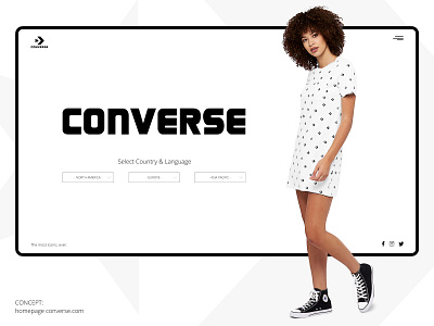 Converse | Homepage concept converse design homepage minimalism ui ux web design women