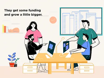 Growing Team adobe illustrator artwork design graphicdesign growing illustration startup team vector