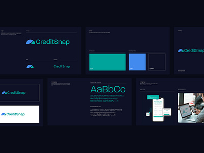 CreditSnap Styleguide branding creditsnap darkui design finance icon illustration layout logo styleguide typography web