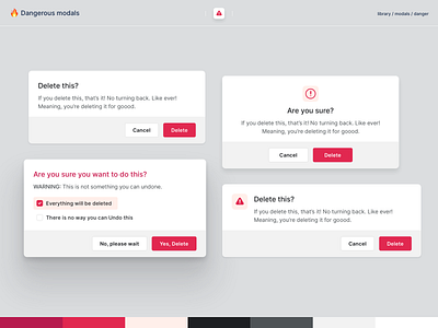 Modals/Danger🔥 4px design system gridsystem minimal modal modals modern ui user interface web webapp webdesign