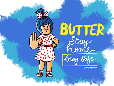 Amul Girl amul amul girl cartoon concept corona covid covid19 funny humour illustration mascot procreate puns series