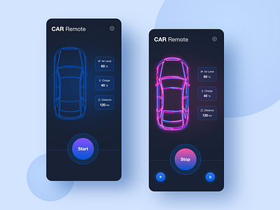 Remote Controller for Cars car carremote control crazydes darkui design electric electriccar glow iot iotapp modern neon remote remotecontrol remotecontrolapp start vehiclecontrol