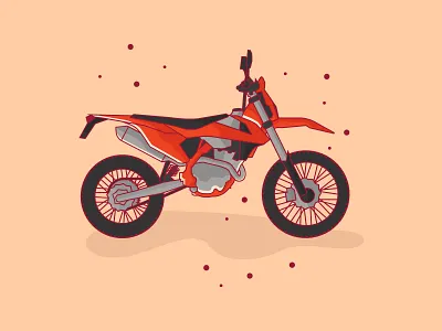 KTM350EXC adventure atv bike design gamer illustration ktm logo mascot minimal motor offroad vector web