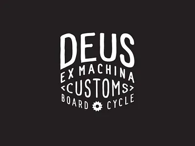 Deus ex machina logo branding handlettering illustration logo retro skateboarding surf typographic logo typography