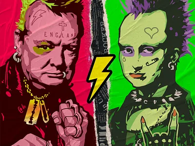 Punk Rocker characterdesign digital art games pop art popart portrait punk punk rock radical vector vector illustration vectorart videoslots