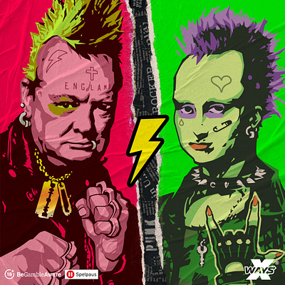 Punk Rocker characterdesign digital art games pop art popart portrait punk punk rock radical vector vector illustration vectorart videoslots