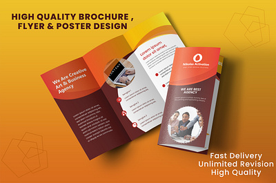 print ready professional business brochure booklet branding brochure brochure design brochure layout brochure mockup brochure template design flat identity illustration minimal print tri fold tri fold brochure