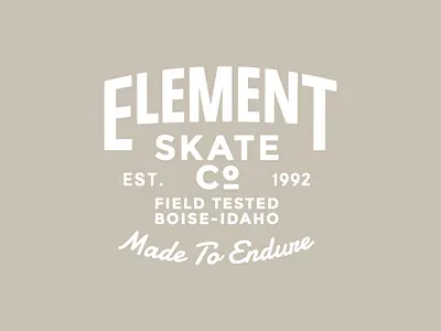 element skateboard logo badge branding handlettering illustration logo patch retro skateboarding typographic logo typography