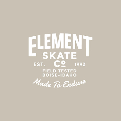 element skateboard logo badge branding handlettering illustration logo patch retro skateboarding typographic logo typography