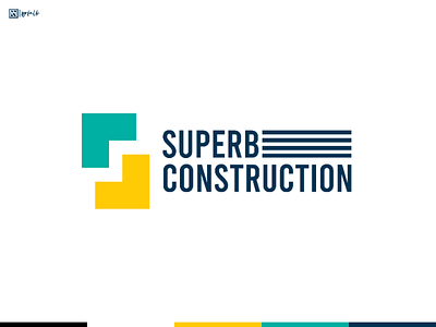 Superb Construction [III] brand brand identity construction design engineering graphic green indonesia industries logo logo concept logogram logotype navy superb yellow