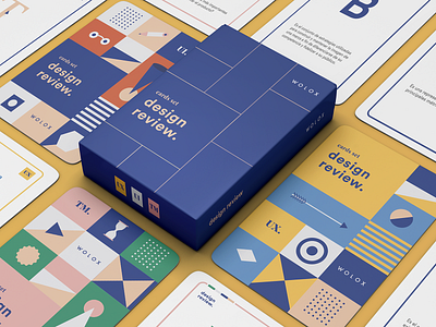 Design Review cards set - This is Wolox card design free freebie gamification geometric graphic design identity play review visual design