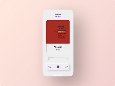 Daily UI 009 - Music Player app dailyui mobile music neumorphism ui