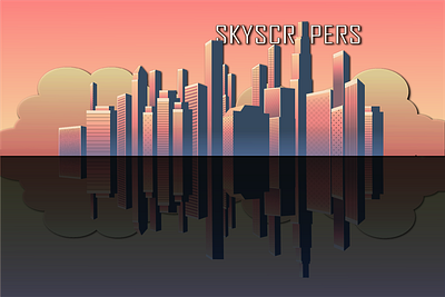 Skyscrapers - A cry for a DREAM adobe art artwork city cry design designing dream graphic graphic art graphics illustration illustrator life photoshop skyline skyscrapers struggle