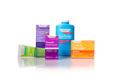 Walgreens Rebrand gradient health packaging rebrand