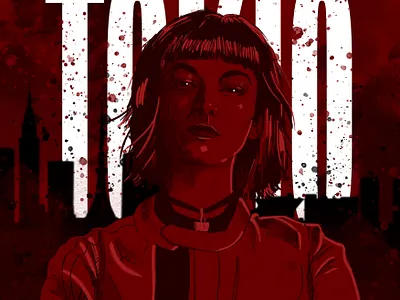 MONEY HEIST | TOKIO art city fanart illustration japan moneyheist sketch tokyo typography