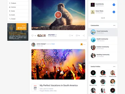 Social Media Wall Feeds | Feeds page | Profile Feeds events feeds portfolio socialmedia wall